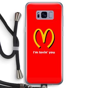 CaseCompany I'm lovin' you: Samsung Galaxy S8 Transparant Hoesje met koord
