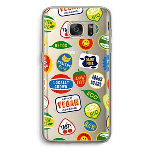 CaseCompany Fruitsticker: Samsung Galaxy S7 Transparant Hoesje