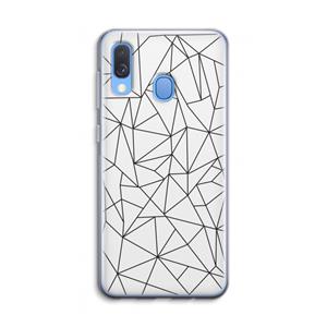 CaseCompany Geometrische lijnen zwart: Samsung Galaxy A40 Transparant Hoesje