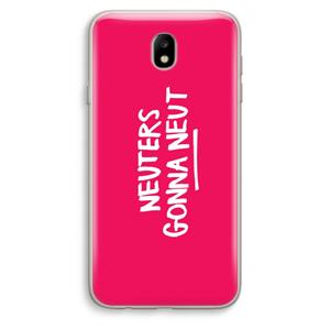 CaseCompany Neuters (roze): Samsung Galaxy J7 (2017) Transparant Hoesje