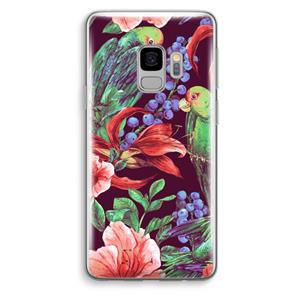 CaseCompany Papegaaien: Samsung Galaxy S9 Transparant Hoesje