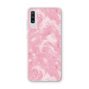 CaseCompany Abstract Painting Pink: Samsung Galaxy A70 Transparant Hoesje