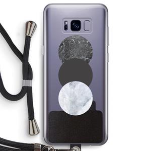 CaseCompany Marmeren cirkels: Samsung Galaxy S8 Transparant Hoesje met koord