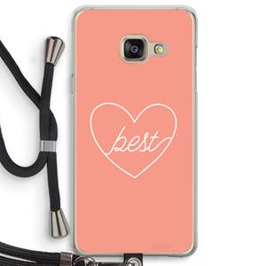 CaseCompany Best heart: Samsung Galaxy A3 (2016) Transparant Hoesje met koord