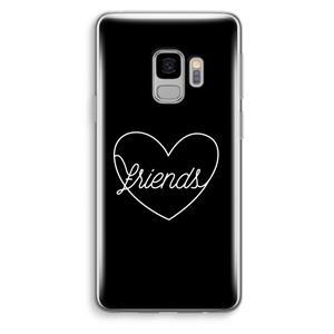 CaseCompany Friends heart black: Samsung Galaxy S9 Transparant Hoesje