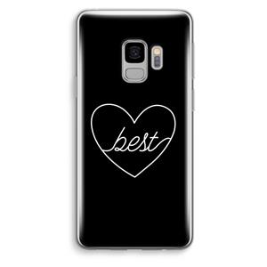 CaseCompany Best heart black: Samsung Galaxy S9 Transparant Hoesje