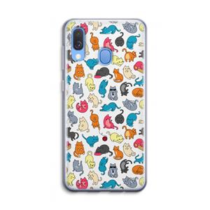 CaseCompany Kleurrijke katten: Samsung Galaxy A40 Transparant Hoesje