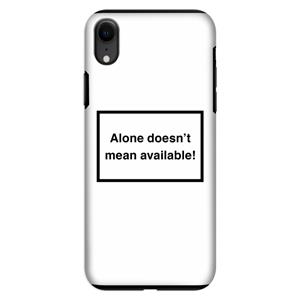 CaseCompany Alone: iPhone XR Tough Case
