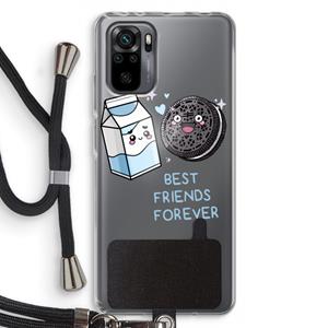 CaseCompany Best Friend Forever: Xiaomi Redmi Note 10 Pro Transparant Hoesje met koord