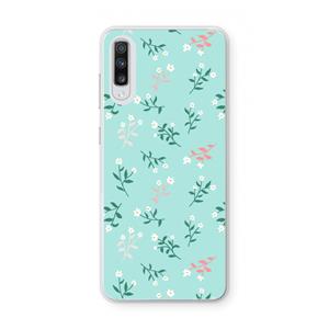 CaseCompany Small white flowers: Samsung Galaxy A70 Transparant Hoesje