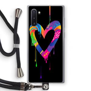 CaseCompany Melts My Heart: Samsung Galaxy Note 10 Transparant Hoesje met koord