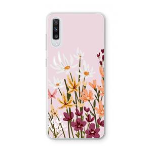 CaseCompany Painted wildflowers: Samsung Galaxy A70 Transparant Hoesje