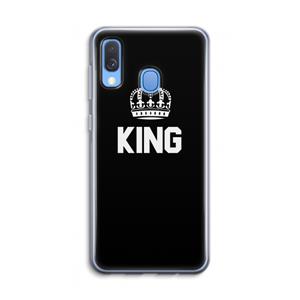 CaseCompany King zwart: Samsung Galaxy A40 Transparant Hoesje