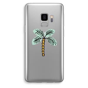 CaseCompany Palmboom: Samsung Galaxy S9 Transparant Hoesje