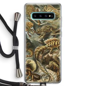 CaseCompany Haeckel Lacertilia: Samsung Galaxy S10 Plus Transparant Hoesje met koord