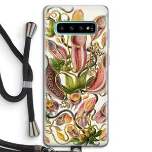 CaseCompany Haeckel Nepenthaceae: Samsung Galaxy S10 Plus Transparant Hoesje met koord