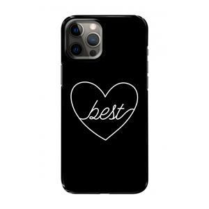 CaseCompany Best heart black: Volledig geprint iPhone 12 Pro Hoesje