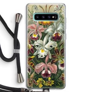 CaseCompany Haeckel Orchidae: Samsung Galaxy S10 Plus Transparant Hoesje met koord