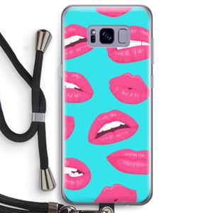 CaseCompany Bite my lip: Samsung Galaxy S8 Transparant Hoesje met koord