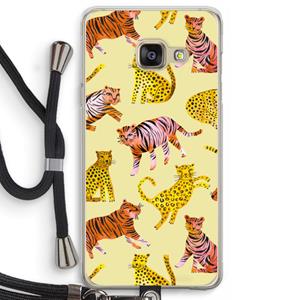 CaseCompany Cute Tigers and Leopards: Samsung Galaxy A3 (2016) Transparant Hoesje met koord