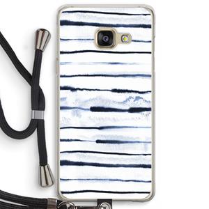 CaseCompany Ink Stripes: Samsung Galaxy A3 (2016) Transparant Hoesje met koord