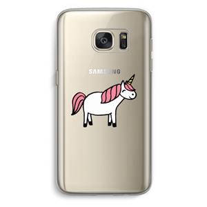 CaseCompany Eenhoorn: Samsung Galaxy S7 Transparant Hoesje