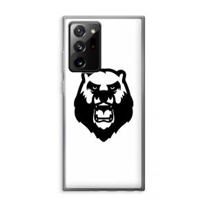 CaseCompany Angry Bear (white): Samsung Galaxy Note 20 Ultra / Note 20 Ultra 5G Transparant Hoesje