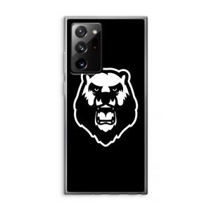 CaseCompany Angry Bear (black): Samsung Galaxy Note 20 Ultra / Note 20 Ultra 5G Transparant Hoesje