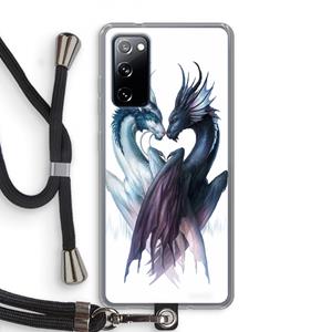 CaseCompany Yin Yang Dragons: Samsung Galaxy S20 FE / S20 FE 5G Transparant Hoesje met koord