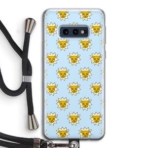 CaseCompany Leeuwenkoppen: Samsung Galaxy S10e Transparant Hoesje met koord