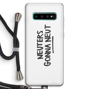CaseCompany Neuters: Samsung Galaxy S10 Plus Transparant Hoesje met koord