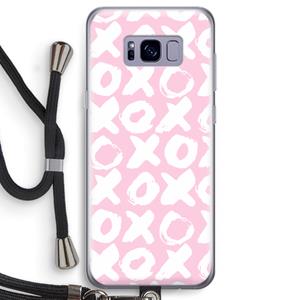 CaseCompany XOXO: Samsung Galaxy S8 Transparant Hoesje met koord