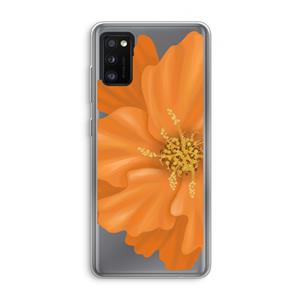 CaseCompany Orange Ellila flower: Samsung Galaxy A41 Transparant Hoesje