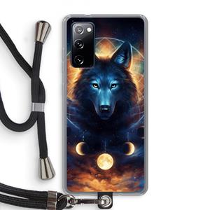 CaseCompany Wolf Dreamcatcher: Samsung Galaxy S20 FE / S20 FE 5G Transparant Hoesje met koord