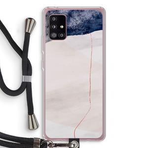 CaseCompany Stone White: Samsung Galaxy A51 5G Transparant Hoesje met koord