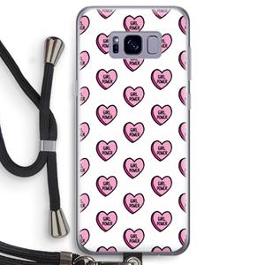 CaseCompany GIRL POWER: Samsung Galaxy S8 Transparant Hoesje met koord