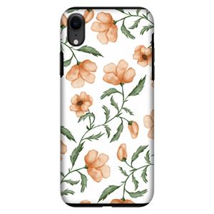 CaseCompany Peachy flowers: iPhone XR Tough Case
