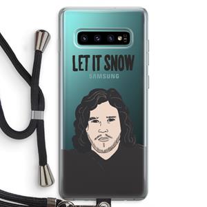 CaseCompany Let It Snow: Samsung Galaxy S10 Plus Transparant Hoesje met koord