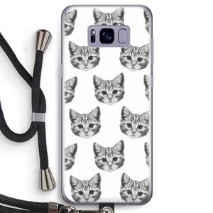 CaseCompany Kitten: Samsung Galaxy S8 Transparant Hoesje met koord
