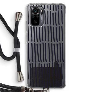 CaseCompany Moroccan stripes: Xiaomi Redmi Note 10 Pro Transparant Hoesje met koord