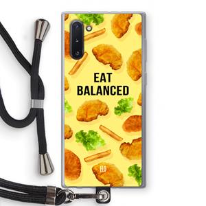 CaseCompany Eat Balanced: Samsung Galaxy Note 10 Transparant Hoesje met koord