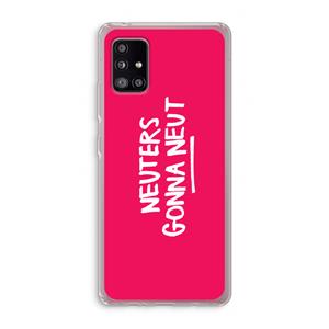 CaseCompany Neuters (roze): Samsung Galaxy A51 5G Transparant Hoesje
