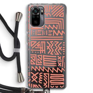 CaseCompany Marrakech Pink: Xiaomi Redmi Note 10 Pro Transparant Hoesje met koord