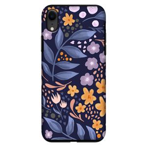 CaseCompany Flowers with blue leaves: iPhone XR Tough Case