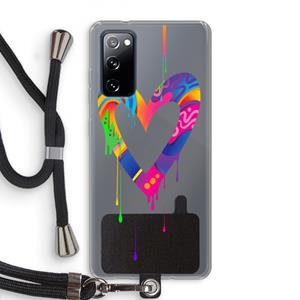 CaseCompany Melts My Heart: Samsung Galaxy S20 FE / S20 FE 5G Transparant Hoesje met koord