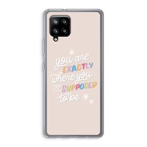 CaseCompany Right Place: Samsung Galaxy A42 5G Transparant Hoesje