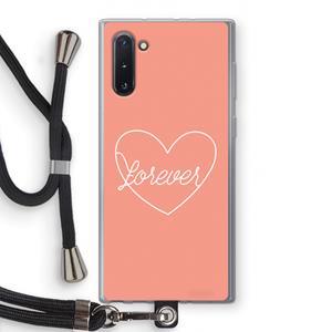 CaseCompany Forever heart: Samsung Galaxy Note 10 Transparant Hoesje met koord