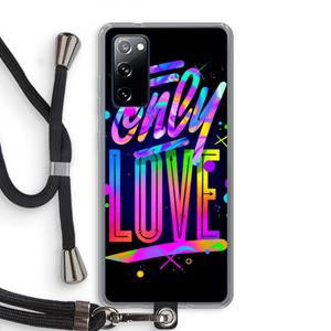 CaseCompany Only Love: Samsung Galaxy S20 FE / S20 FE 5G Transparant Hoesje met koord