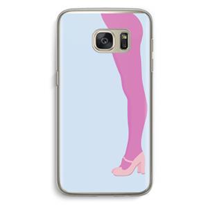 CaseCompany Pink panty: Samsung Galaxy S7 Transparant Hoesje