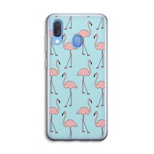 CaseCompany Anything Flamingoes: Samsung Galaxy A40 Transparant Hoesje